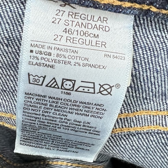 BANANA REPUBLIC High Rise Wide Leg Jeans Dark Wash Button Fly 27 - Picture 6 of 9